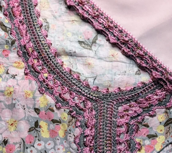 كروشيه قطعه + الشيله