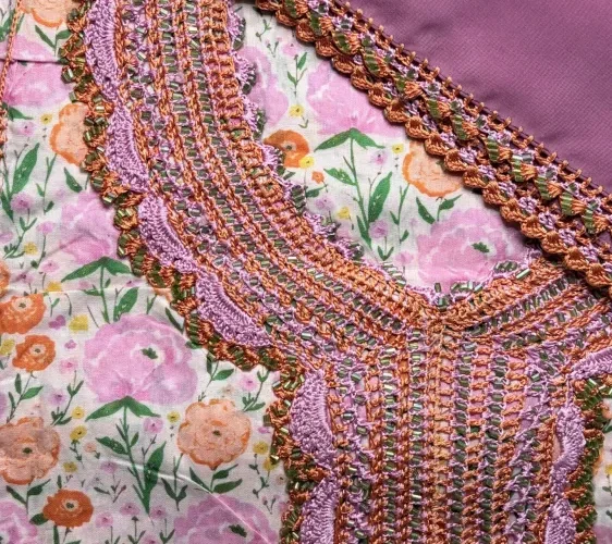 كروشيه قطعه + الشيله