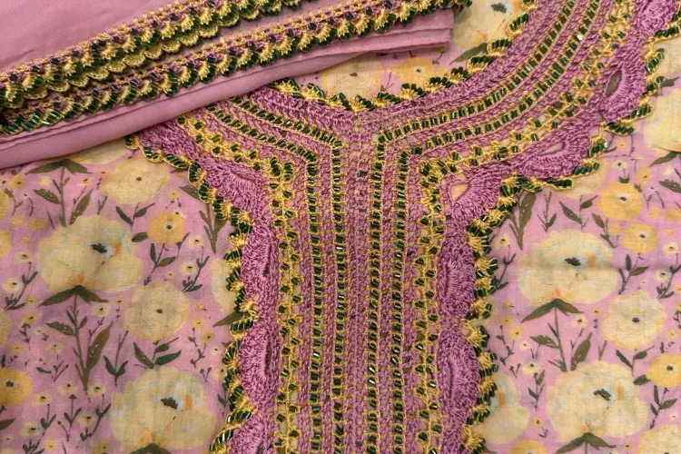 كروشيه قطعه + الشيله