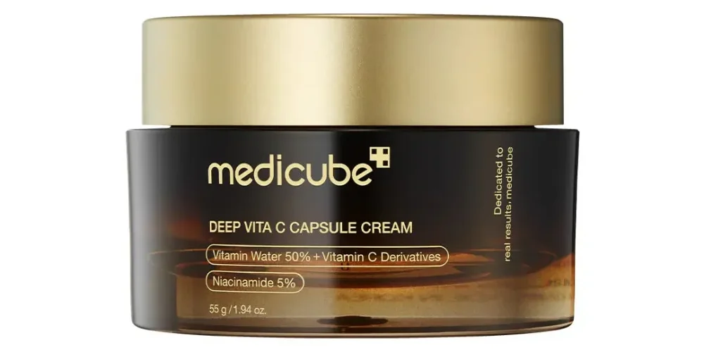 Medicube Deep Vita C Capsule Cream, Vitamin C, Niacinamide Brightening Moisturizer, 55g