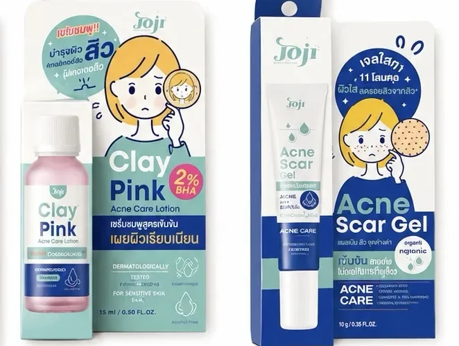 Soji Clay Pink Acne Care Lotion (2% BHA)+ Soji Acne Scar Gel